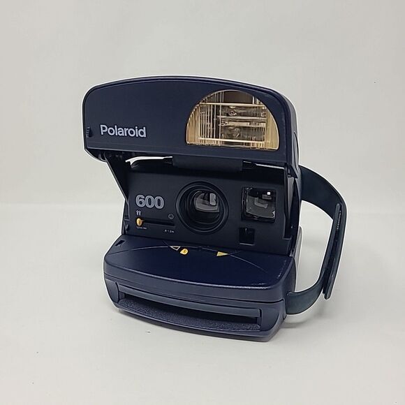 Vintage Polaroid 600 Instant Film Camera, Navy Blue Tested - Picture 1 of 7